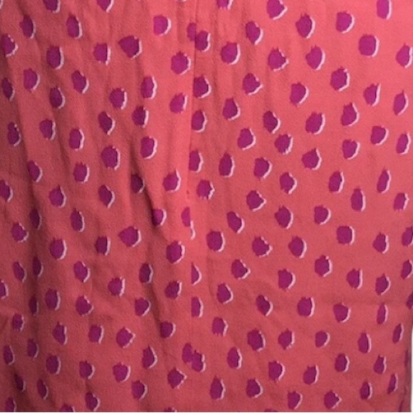 Kate Spade Take A Walk On The Wild Side Pink Leopard Dot Layered Tank Blouse M - Picture 15 of 15